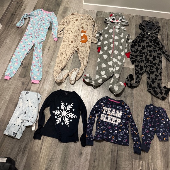 Girls kids size 6 pajama lot onesie - Picture 1 of 7
